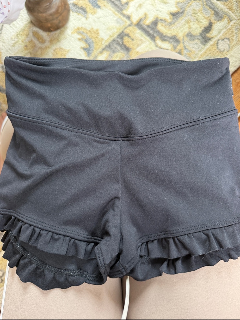 Tiger Friday AXS Women's Black Athletic Shorts with Ruffle Hem